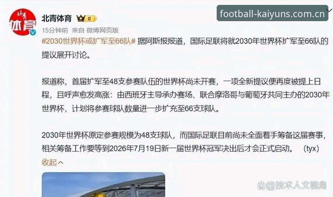 世界杯66队扩军计划深度解析：3大变革与5个关键影响